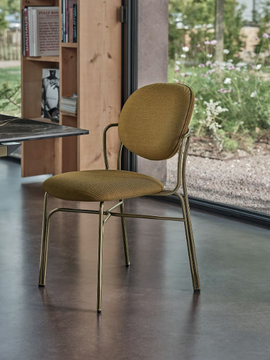 DADA - Fabric chair with armrests by Bontempi Casa - view 3